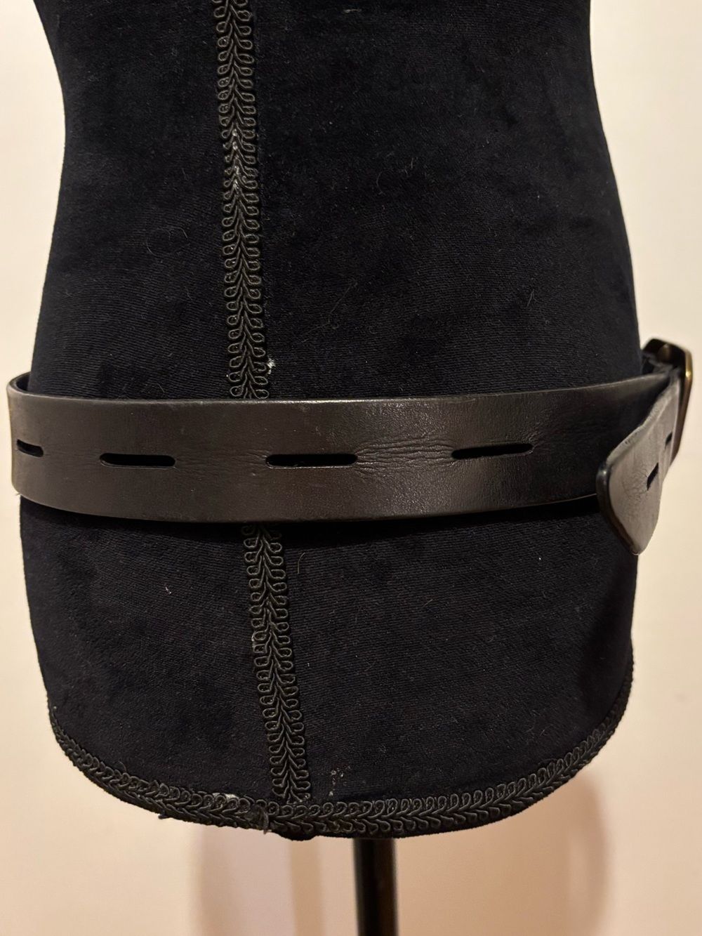 Lucky Brand Black Leather Belt Size 32 - Picture 2 of 8